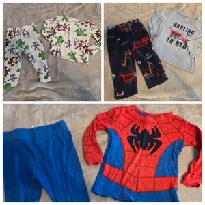 Lot of 3 long sleeve and pants pajama sets - size 18 month
